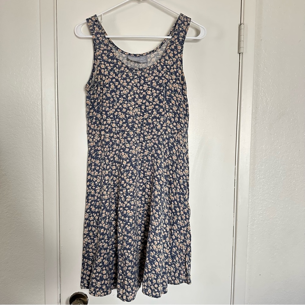 Denim floral summer dress